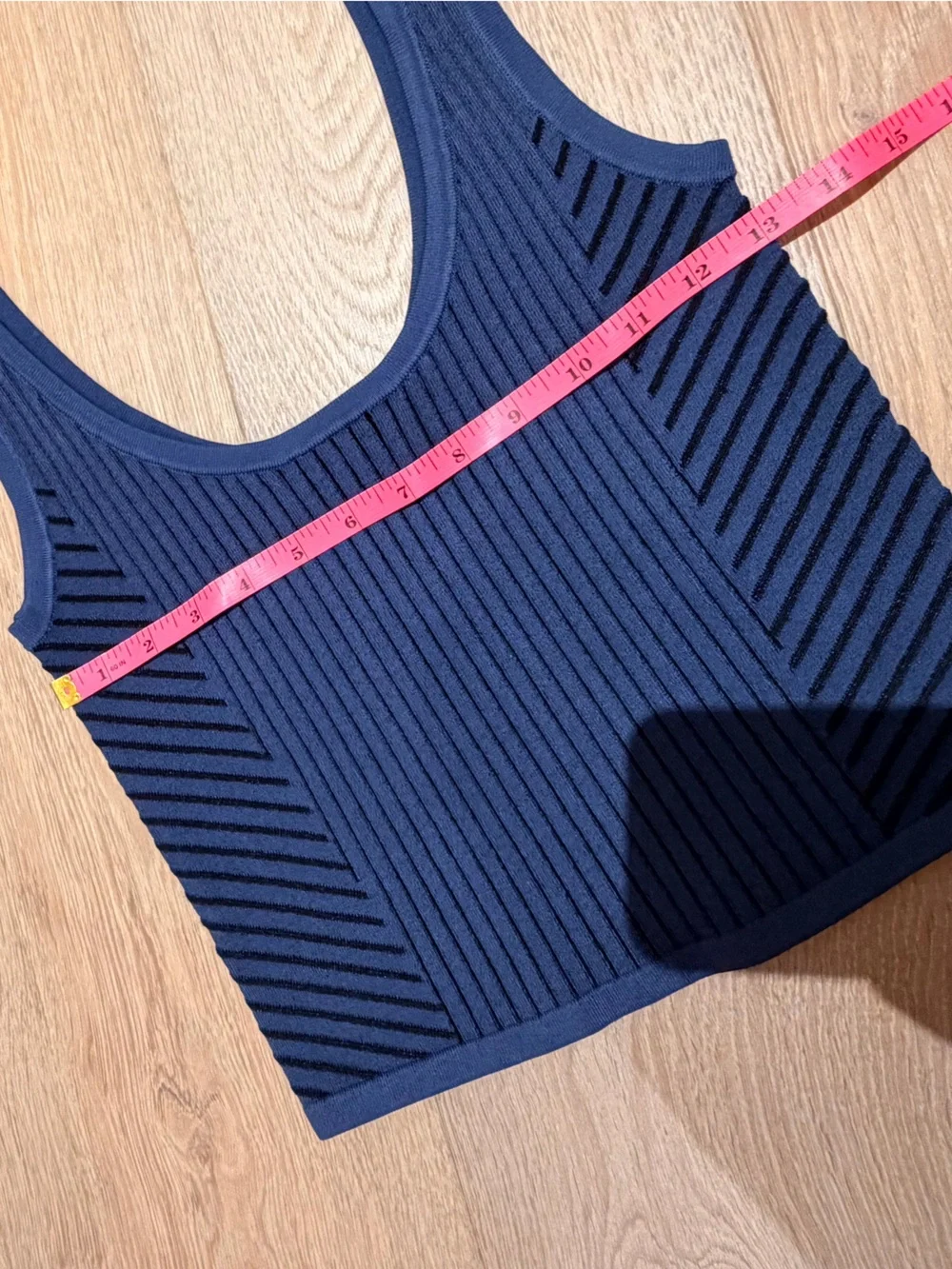 Bebe Navy Ribbed Tank Top - Picture 3 of 5